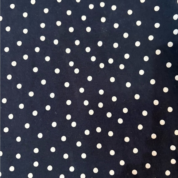 Tommy Hilfiger women's Basic Top navy blue polka dot short sleeve size L - Picture 3 of 3
